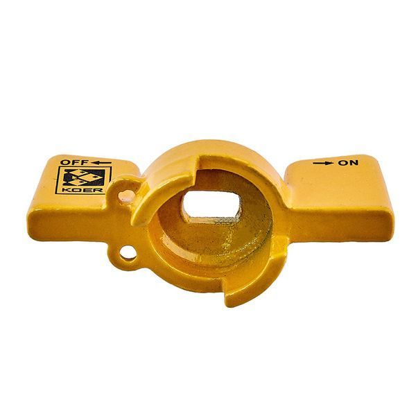 Ручка-бабочка Koer для крана шарового 1/2'' алюминиевая (цвет желтый) (KR4739) KR4739 фото