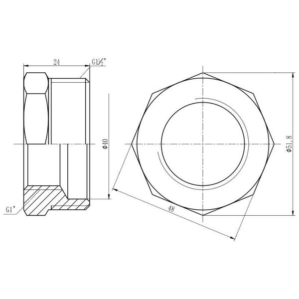 Футорка SD Forte 1/2х1" НВ SF3744025 SD00002742 фото