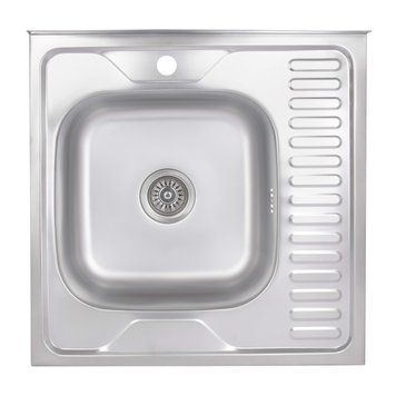 Кухонная мойка Brinex 6060-L 0,6 мм Satin (BRIN6060LSAT06) SD00054106 фото