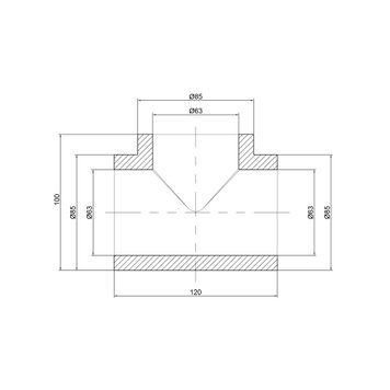 Тройник PPR Thermo Alliance 63 SD00029355 фото