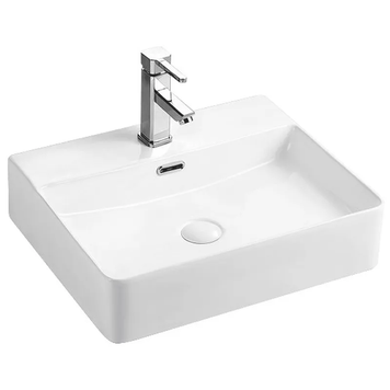 Раковина подвесная-накладная MIXXUS PREMIUM QUADRO-0201 500х440х120mm (отверстие под смеситель, перелив) (MP6478) MP6478 фото