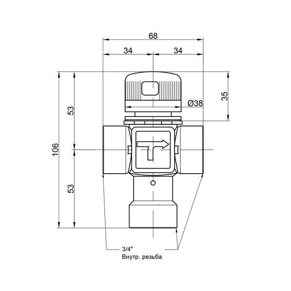 Смеситель термостатический Icma 3/4" №143 SD00020795 фото