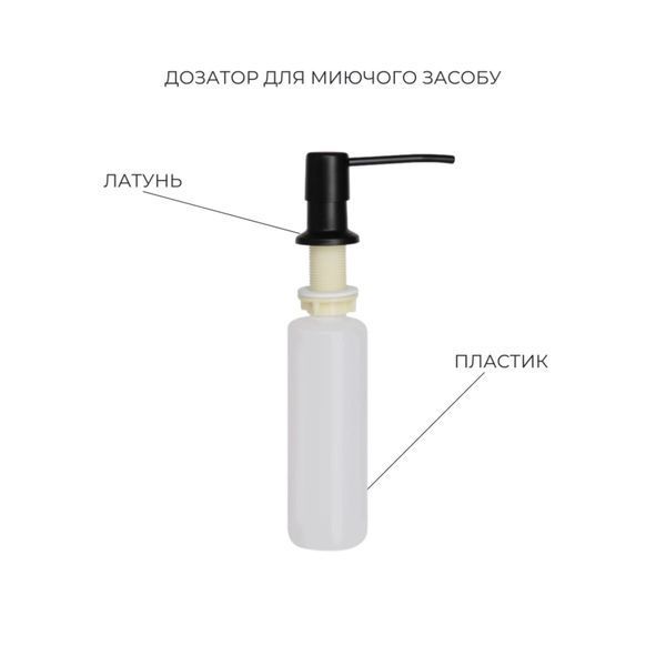 Акционный набор Lidz: мойка интегрированная Decor Black PVD Honeycomb 3,0/1,0 мм + Смеситель Aria для кухни с гибким изливом (k35) Black SD00057368 фото