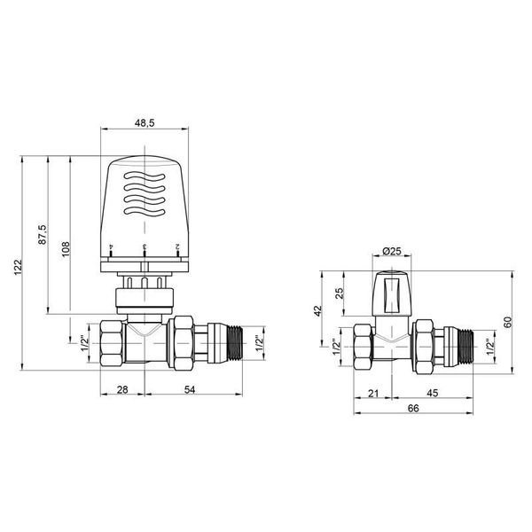 Термокомплект Icma 1/2" с антипротечкой прямой №KIT_1100+775-940+815-940 SD00023705 фото