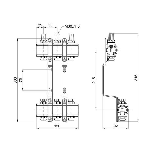 Колектор SD Forte 1" 3 виходи SF002W3 SD00039964 фото