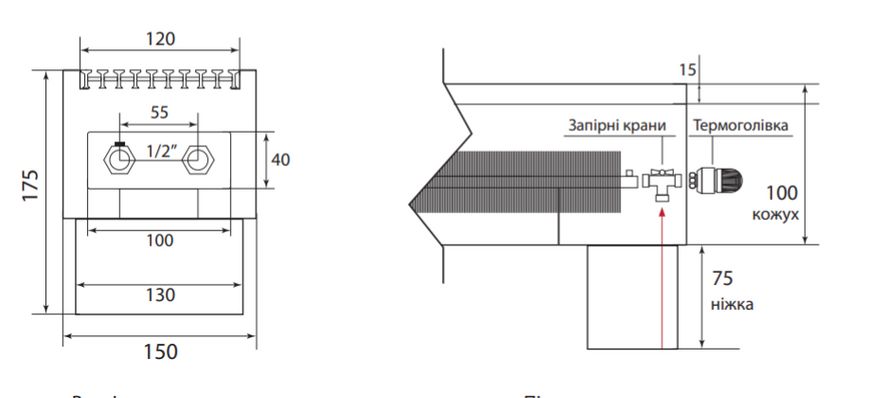 Підлогові конвектори Fancoil FCN 175.150 1210889444 фото