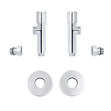 Комплект кранов Thermo Alliance Standart 1/2" НР для полотенцесушителя угловой SF395W15 SD00046628 фото