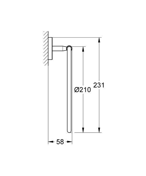 Кільце для рушника Grohe Bau Cosmopolitan Neutral (40460001) 40460001 фото