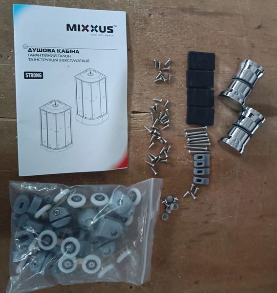 Бокс душевой без гидромассажа Mixxus STRONG SB01-90x90x215-FB SATIN с высоким поддоном (MI6884) MI6884 фото