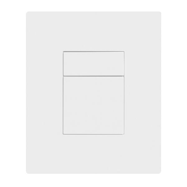 Панель смыва пластиковая Koer KT-0607-03 157x198x3mm, кнопка квадратная (цвет белый) (KR5714) KR5714 фото