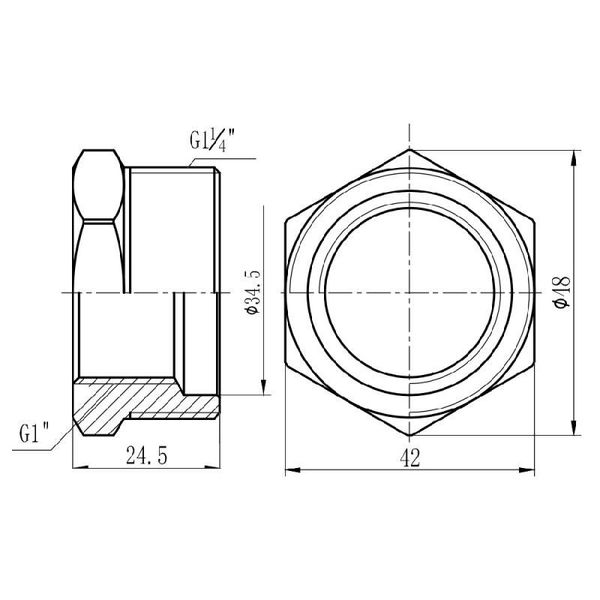 Футорка SD Forte 1" 1/4х1" НВ SF3743225 SD00002744 фото