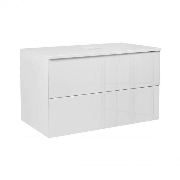 Тумба підвісна Qtap Tern 800х476х469 White зі стільницею QT1779TPL801W SD00045074 фото