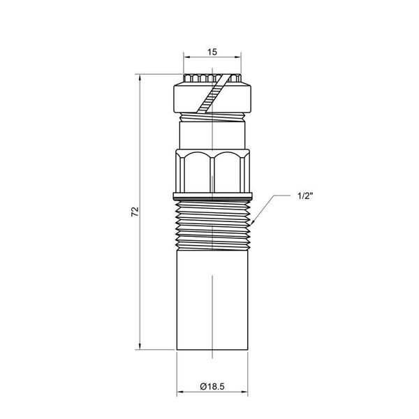 Штуцер Icma 1/2" для выносного датчика термостатической головки №189 SD00011127 фото