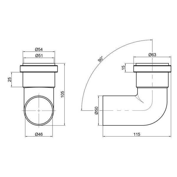 Коліно PPR каналізаційне TA Sewage 50, 90° SD00034421 фото