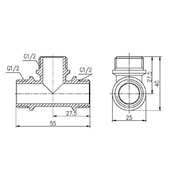 Трійник SD Forte 1/2" НН SF36715 SD00002666 фото