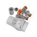 Комплект для подключения радиатора Koer SET-23 - 1/2'' угловой с термоголовкой, кликовый крепеж (KR5284) KR5284 фото 2