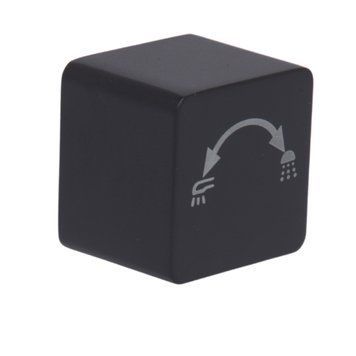 Ручка Qtap (24,1x30x30) для душевой системы скрытого монтажа на два потребителя Gemini Matt Black QTGEM2413030BLA50061 SD00056185 фото