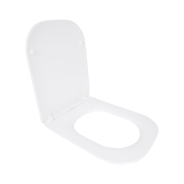 Сидіння для унітазу Qtap (Stork, Aquarius 630) 420x336x22 мм, White, з мікроліфтом, Slim Duroplast, Quick Release QTSC179W49263 SD00055387 фото