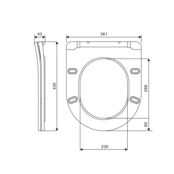 Сидіння для унітаза Qtap (Swan Ultra, Jay Ultra) з мікроліфтом Slim QT99SC6106W SD00052113 фото