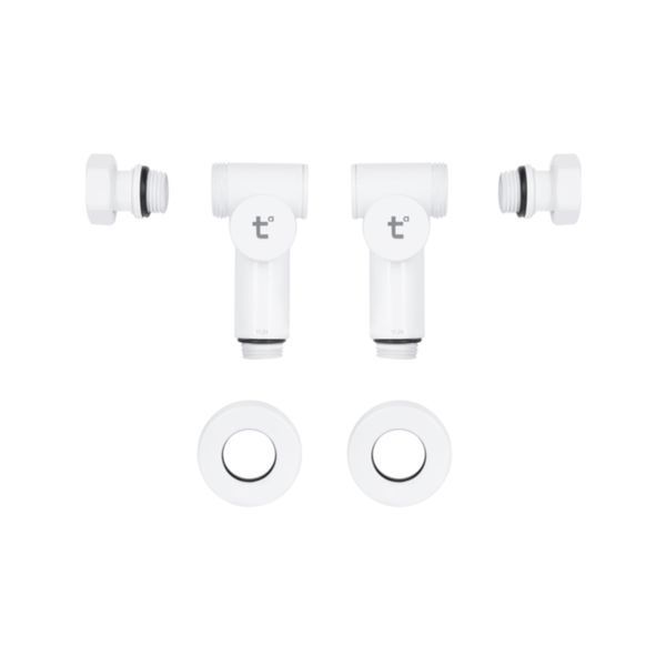 Комплект кранів Thermo Alliance Standart 1/2" бiлий, для рушникосушарки кутовий SF395W15HEW SD00051859 фото