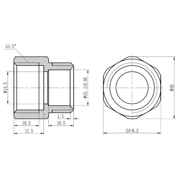 Муфта обтискна SD Forte 16х1/2" В SF171W1615 SD00022049 фото