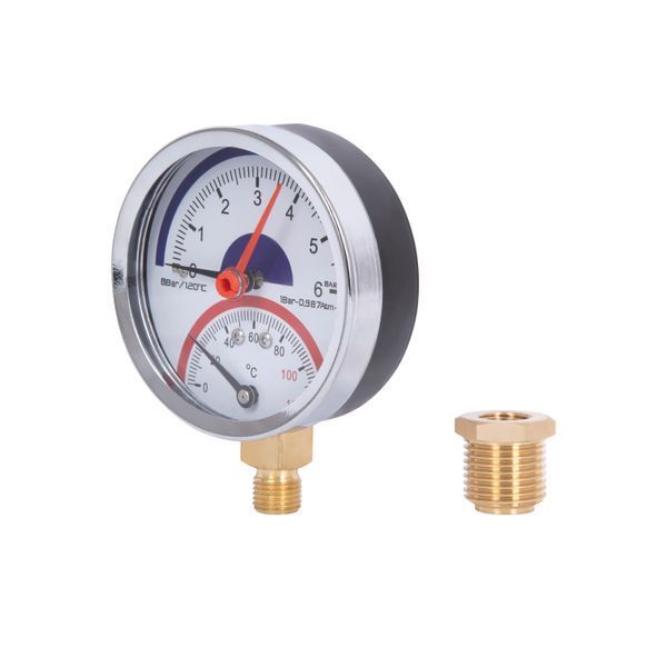 Термоманометр Thermo Alliance Standart 80 мм 1/2", нижнее подключение SD1726B SD00021361 фото