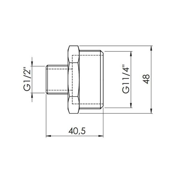 Ніпель редукційний SD Forte 1" 1/4х1/2" SF3593215 SD00002581 фото