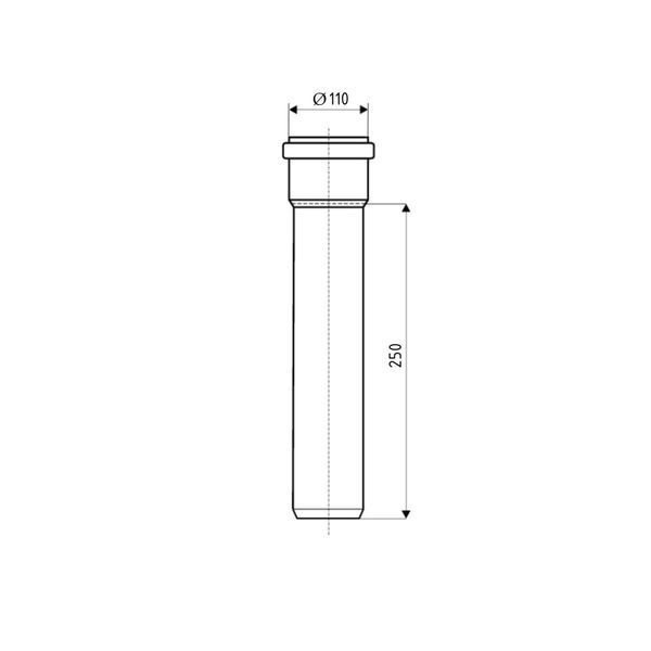 Труба канализационная Ostendorf-OSMA HT-System PLUS d110&times;250&nbsp;мм SD00057195 фото
