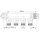 Колектор розподільчий з відсікаючими вентилями латун. 3/4"х (4 виходи) 1/2"з №227 Icma SD00005195 фото 2