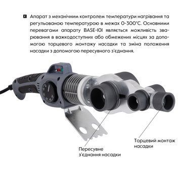Паяльник для PPR &Oslash;20-63 (механический), 1500 Вт Thermo Alliance BASE-101 SD00053167 фото