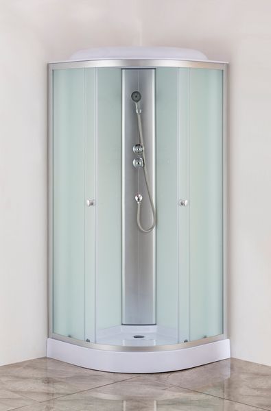 Бокс душевой без гидромассажа Mixxus STRONG SB02-90x90x215-FB SATIN с низким поддоном (MI6886) MI6886 фото