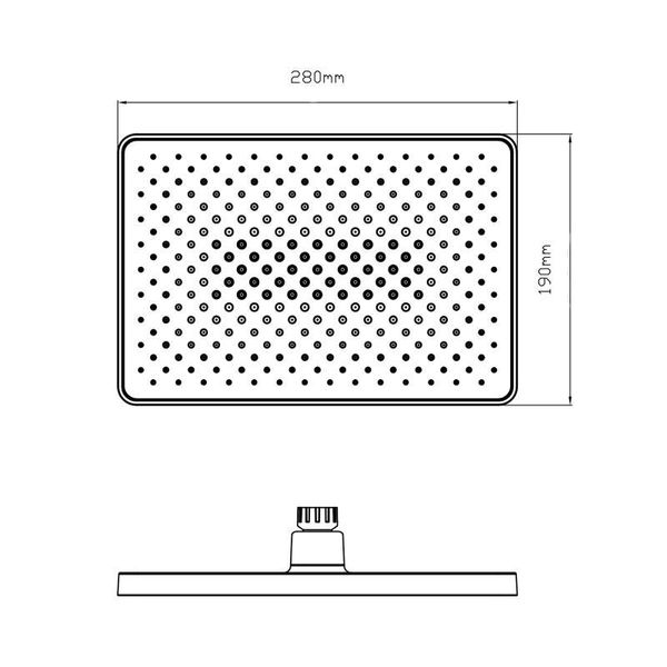 Лейка для верхнего душа Qtap Hlavova 280x190 мм прямоугольная QTHLA107BLM45947 Black Matt SD00052071 фото