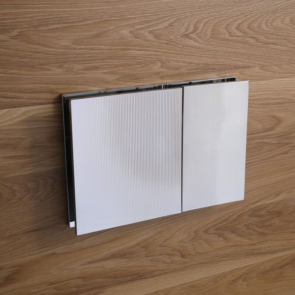 Панель смыва Koer KT-0610-STR-01 240x160x32mmmm пластиковая, кнопка квадратная (цвет хром с линейной структурой) (KR6147) KR6147 фото