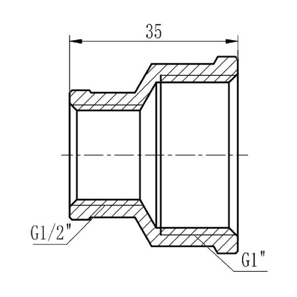 Муфта редукційна SD Forte 1"х1/2" ВВ SF3572515 SD00002555 фото