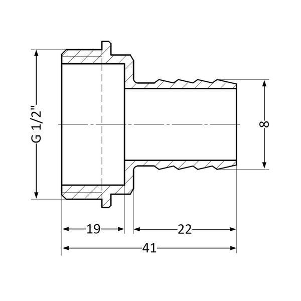 Штуцер Thermo Alliance Standart 8х1/2" НР SD427158 SD00047939 фото