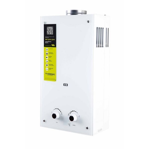 Колонка газова димохідна Thermo Alliance JSD20-10GE 10 л панель зі скла White SD00030726 фото