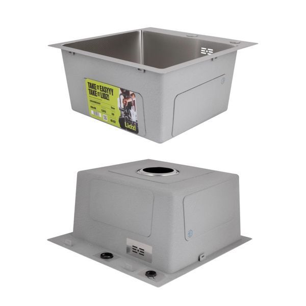Акционный набор Lidz: мойка H4545 Decor 2,5/0,5 мм + Смеситель Aria для кухни с гибким изливом (k35) Grey SD00057347 фото