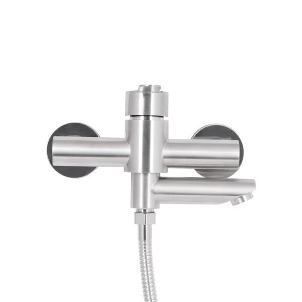 Смеситель для ванны Brinex Pure 006 с поворотным изливом (с душевым гарнитуром) Nickel BRIPUR006NKL SD00053175 фото