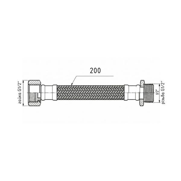 Гибкая подводка для воды Thermo Alliance Forte ВН 20 см TAF386W20 SD00055478 фото