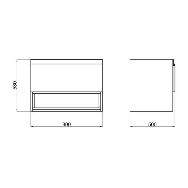 Тумба подвесная Qtap Robin 800х580х500 WHITE/WHITISH OAK QT1374TPВ8001NWWO SD00050537 фото