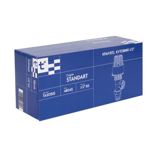 Кран Thermo Alliance Standart RTL угловой 1/2"ВН TAS01515 SD00054169 фото