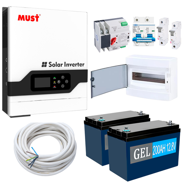 Комплект резервного живлення Must Рower PV18-3224VPM 3200W (АКБ 2 х GEL 2400Wh) 51101/50206 фото