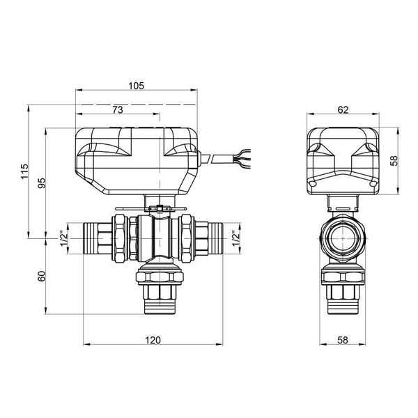 Кран кульовий зонний Icma 1/2" No344 SD00010545 фото