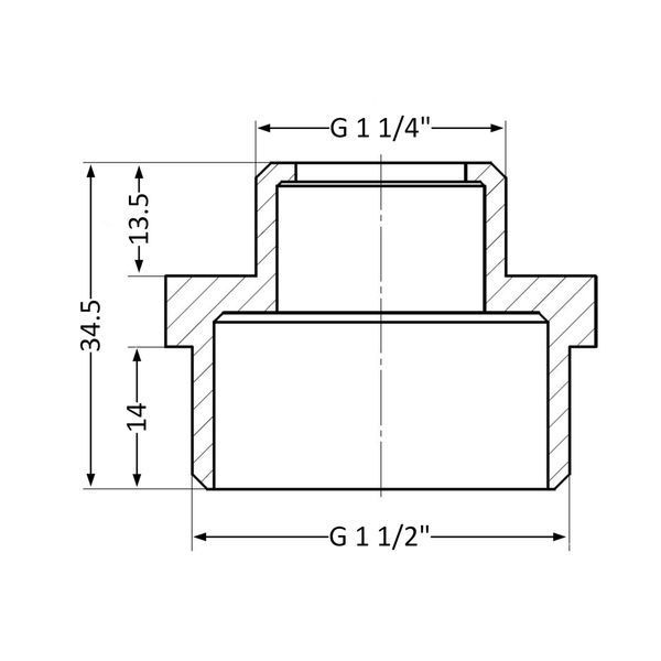 Ніпель Thermo Alliance Standart 1&nbsp;1/2"х1&nbsp;1/4" ЗР SD4084032 SD00047826 фото
