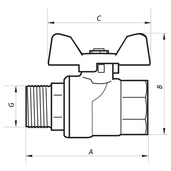 Кран кульовий 3/4" ГШМ (NF.721) Nolf (NF2949) NF2949 фото