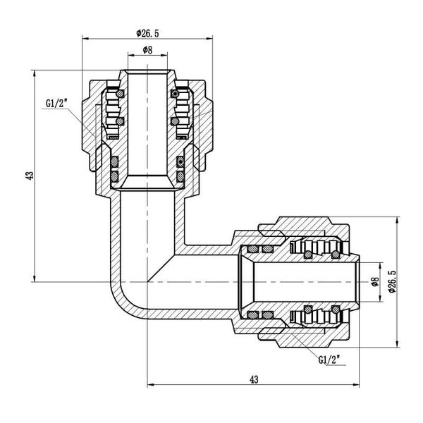 Куточок обтискний SD Forte 16 SF173W1616 SD00022051 фото