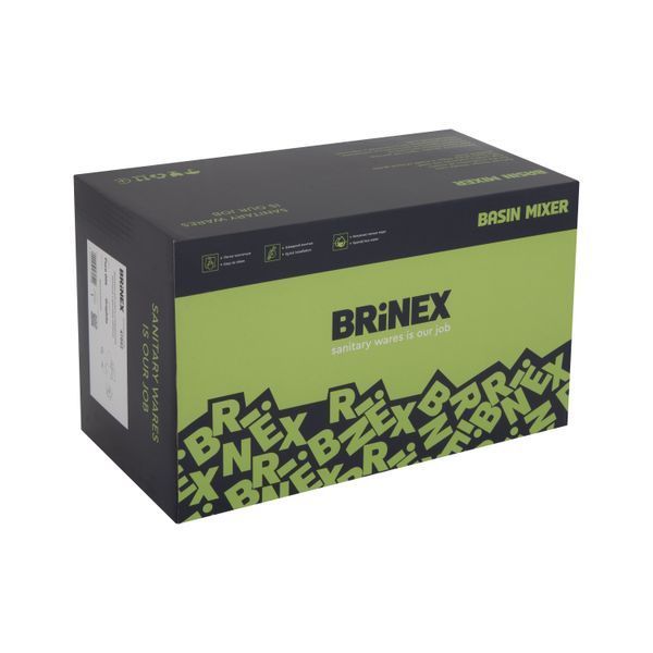 Змішувач для ванни Brinex Pure 006 з поворотним виливом (з душовим гарнітуром) Gunmetal Black BRIPUR006GRP SD00053176 фото