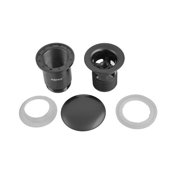Донный клапан для раковины Zerix BV-01 BLACK 1 1/4'' с переливом автоматический СLICK-СLACK (Цвет черный) (ZX6016) ZX6016 фото