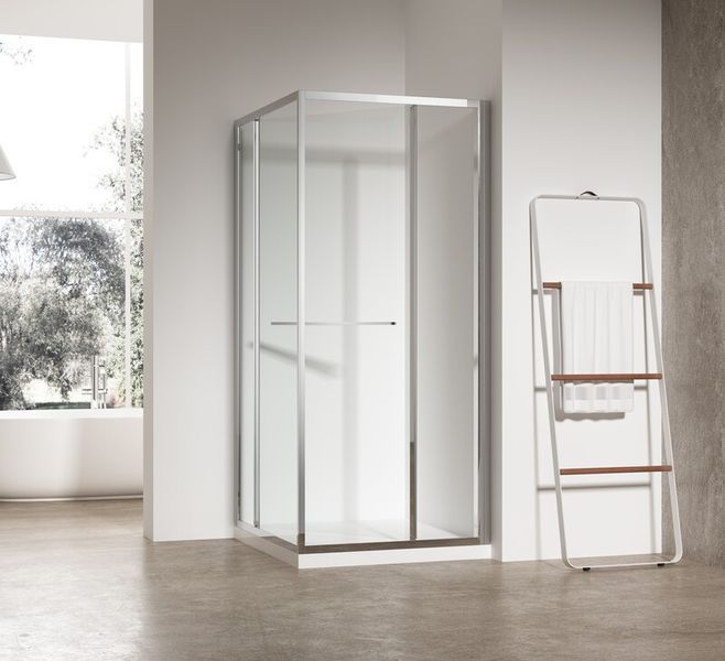Душова кабіна без піддону KOER SR SC09-90x90x200-L-TR-01 прозоре скло EASY CLEAN 6мм хром (KR5683) KR5683 фото