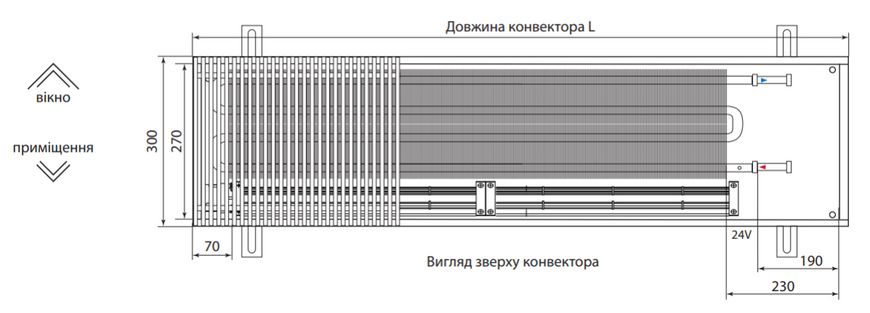 Внутрішній конвектор Fancoil з примусовою конвекцією FCF 75 (+1) 300 1428579474 фото